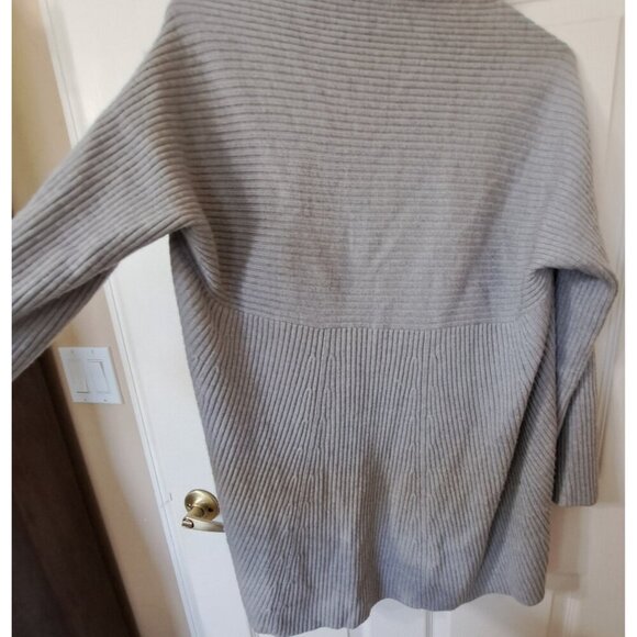 Eileen Fisher XS Long Sleeve Gray Open Front Waterfall Cardigan Merino Wool - Picture 6 of 8